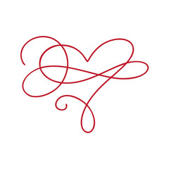 Heart love logo with Infinity sign. Design flourish element for valentine card. Vector illustration. Romantic symbol wedding. Template for t shirt, banner, poster