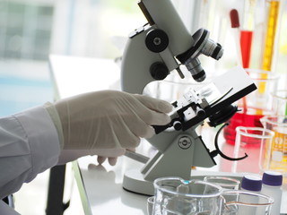 Scientists or chemists or doctor or medical working in medical laboratories or chemistry laboratory..The concept of anti-coronavirus research .