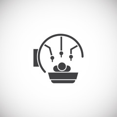 Robotic surgery related icon on background for graphic and web design. Creative illustration concept symbol for web or mobile app