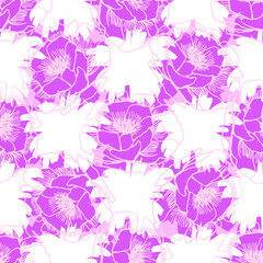 Contemporary Flowers Texture , Seamless Pattern Print .