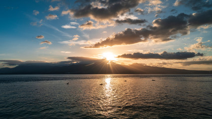 liloan santander on cebu island on south side of philippines at sunset