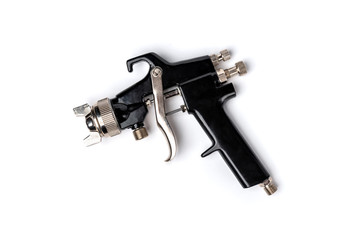 Spray gun for compressor isolated on white background.