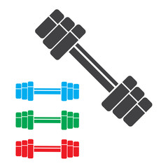 barbell icon vector logo template EPS 10
