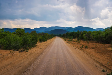 Gravel road C43 in the Kunene Region of north-western Namibia