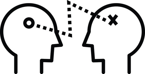 Mentor icon, vector illustration