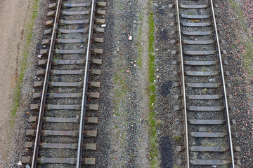 Fototapeta premium Railways. Rails on top. Empty rails