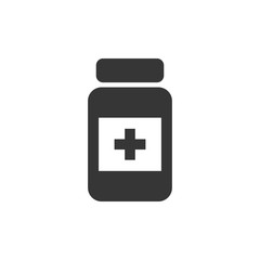 Medicine Bottle Icon Vector Illustration