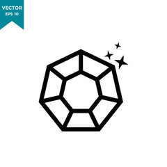 diamond vector icon in trendy flat design 