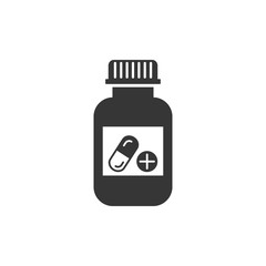 Medicine Bottle Icon Vector Illustration