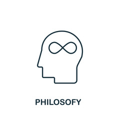 Philosofy icon from science collection. Simple line element Philosofy symbol for templates, web design and infographics