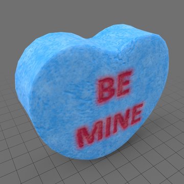 Heart candy with be mine message
