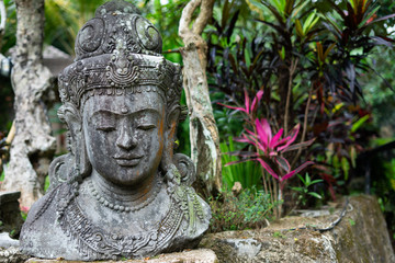Fototapeta na wymiar Beautiful Grey Hinduism Statue in Bali, Indonesia