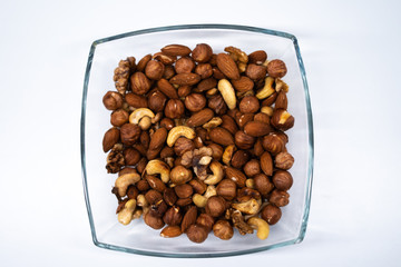Assorted nuts in a bowl