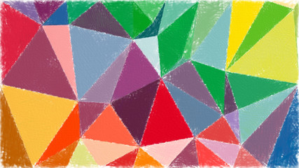 color geometric block pattern background polygonal style ,LED light color dot , line art , paint like illustration background of spiral fractal triangle , geometric modern