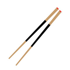 Asian wooden chopstick  isolated.