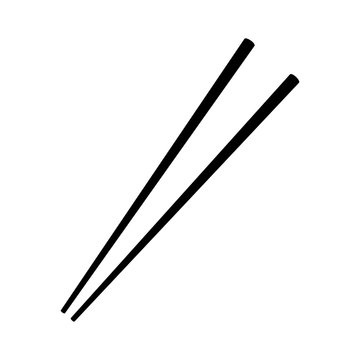 Asian wooden chopstick  isolated.