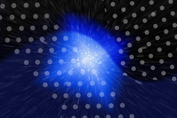 Obraz premium abstract, space, blue, light, galaxy, star, universe, sky, stars, planet, black, pattern, design, astronomy, illustration, night, technology, nebula, sun, backdrop, glow, cosmos, wave, wallpaper