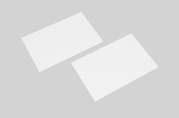 Blank postcard, flyer and pamphlet for mock up, 3d render illustration.