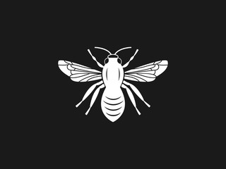 Bee honey icon. Vector illustration, flat design.