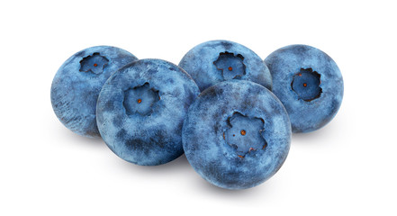Blueberries isolated on white background