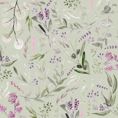 seamless pattern with leaves