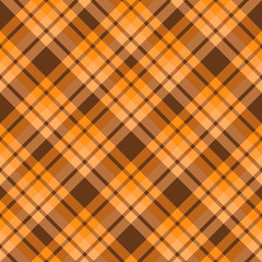 Seamless pattern in stylish orange and brown colors for plaid, fabric, textile, clothes, tablecloth and other things. Vector image. 2