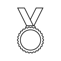 Medal line icon, logo isolated on white background