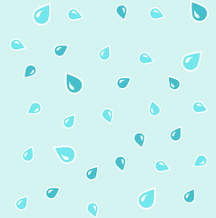 Seamless raindrop blue pattern like water
