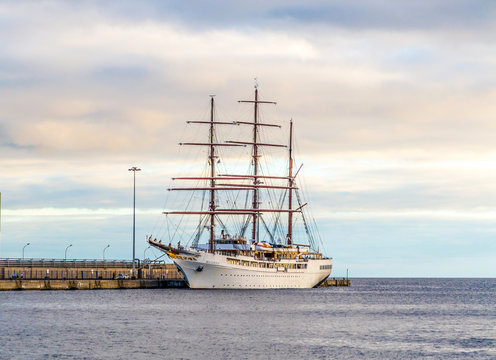 Sea Cloud 2 Anchors In The New Harbor Of Arrecife