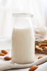 Vegan almond milk, non dairy alternative milk