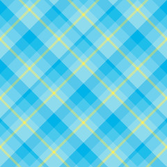Seamless pattern in wonderful blue and yellow colors for plaid, fabric, textile, clothes, tablecloth and other things. Vector image. 2