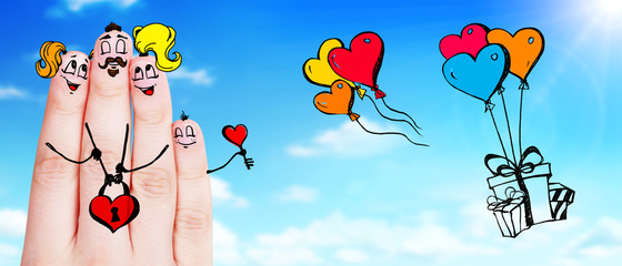 Finger Familie Konzept