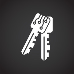Smart key related icon on background for graphic and web design. Creative illustration concept symbol for web or mobile app