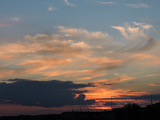 Fototapeta premium sunset in city