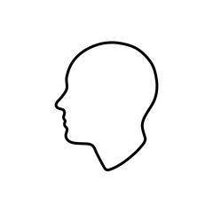 head silhouette isolated