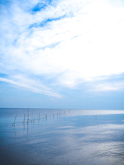 landscape with lake and sky