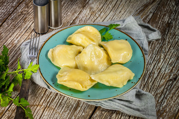 Hand-made dumplings.