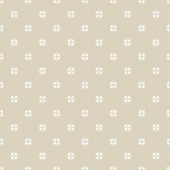 Seamless abstract geometric floral pattern. Vector beige and white background. Elegant abstract vintage ornament in oriental style. Subtle ornamental texture. Repeat design for decor, fabric, textile