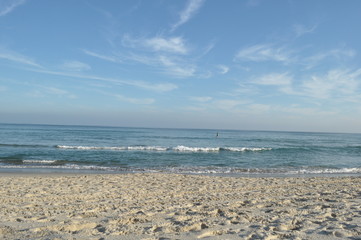 Fototapeta na wymiar empty beach in sunny day