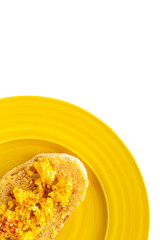 toast bread and different toppings from above