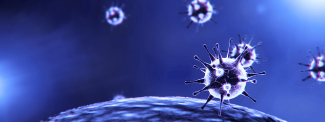 New coronavirus 2019-ncov. 3D medical illustration