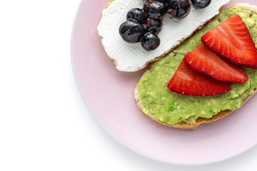 toast bread and different toppings from above