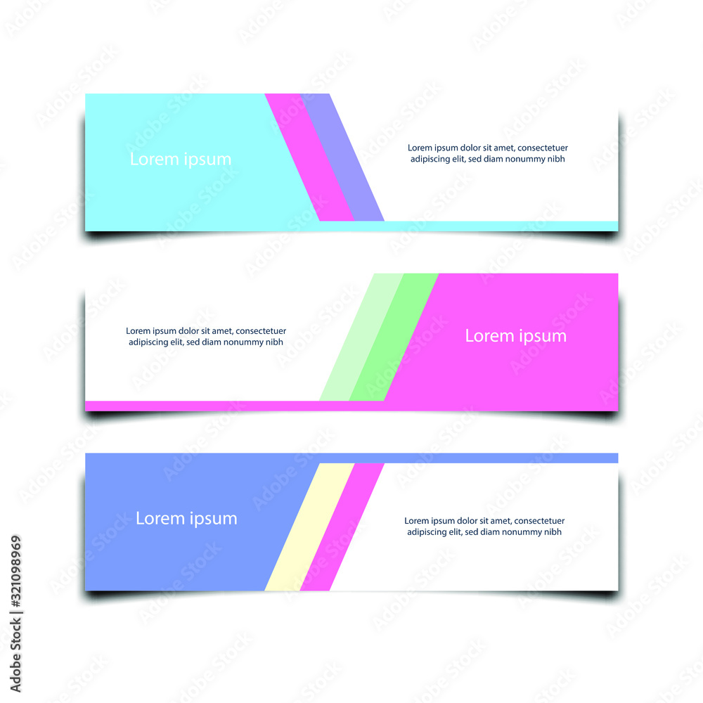 Aufkleber Abstract Web banner design background or header Templates vector illustration