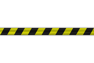 Caution police black and yellow striped borders