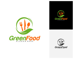 Healthy Food logo design vector. Nature Food logo template. Restaurant, food court, cafe logo concept. Icon symbol. Illustration © Top Studio