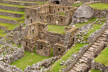 Fototapeta na wymiar train rail way of machu picchu Peru Incas sacred city of the Incas macchu picchu cusco medieval tourism touristic spot seven Wonders of the World