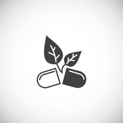 Natural medicine related icon on background for graphic and web design. Creative illustration concept symbol for web or mobile app