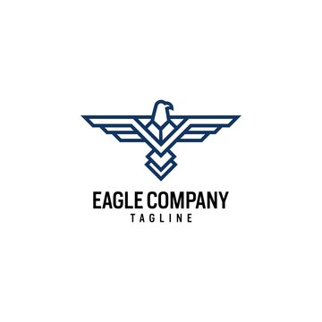 Eagle Abstract logo design vector graphic modern minimalist download