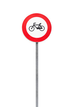 Bicycles traffic is prohibited, road sign