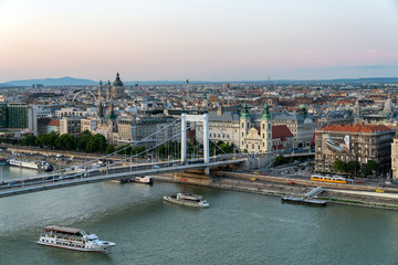 Fototapeta premium Budapest, Hungary sunset view